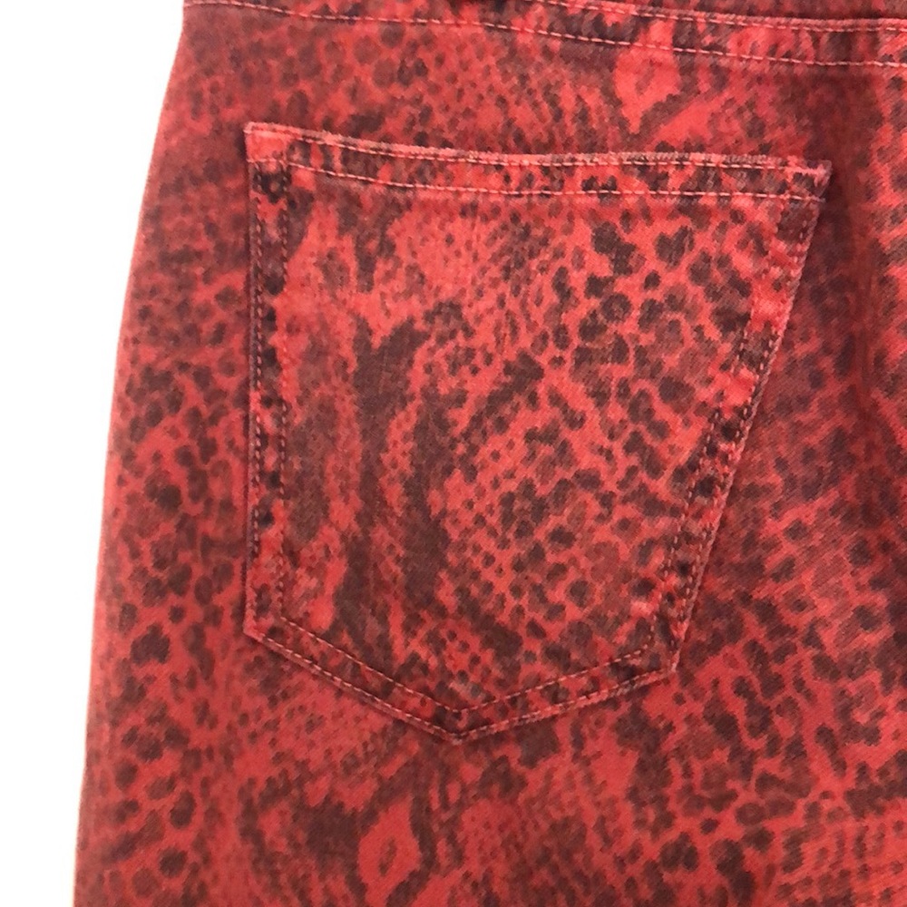 Current Elliott Red Python Printed Denim - image 7